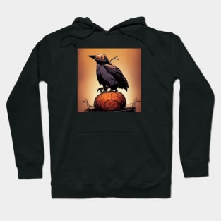 A bird on a pumpkin Hoodie